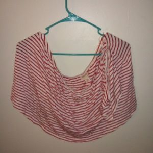 Striped Mossimo Supply Co. Shoulder Crop Top